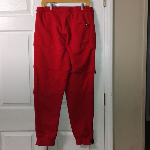Mens Reg joggers sweatpants with relective material on front  Sz XL - Picture 4 of 6